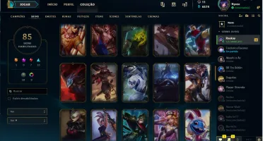 conta lol d3, all champs e bastante skins