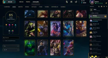 conta lol d3, all champs e bastante skins