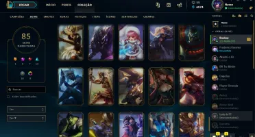 conta lol d3, all champs e bastante skins