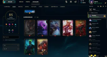 conta lol d3, all champs e bastante skins