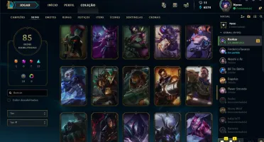 conta lol d3, all champs e bastante skins