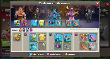 Conta Top Cv12 Clash Of Clans + 3000 Gemas