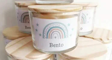 Lembrancinha Vela Maternidade Arco Íris 120g