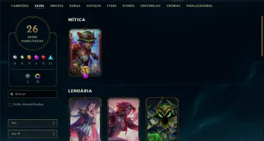 Prata 3 com 100 Champs e 26 Skins ( ADC / JG )