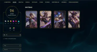 Prata 3 com 100 Champs e 26 Skins ( ADC / JG )