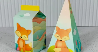Caixas Milk e Pirâmide Raposinha - Kits 20 ou 40