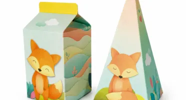 Caixas Milk e Pirâmide Raposinha - Kits 20 ou 40