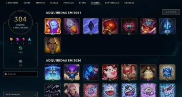 CONTA DE LOL COM 386 SKINS - SUPER BARATA - NÃO JOGO MAIS -