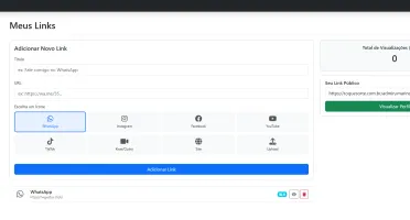 Script Criador de Link na Bio + Página Personalizada