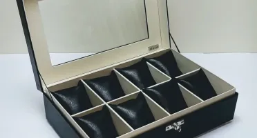 Caixa Porta-Relógios de 8 Lugares com Visor