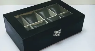 Caixa Porta-Relógios de 8 Lugares com Visor