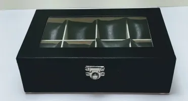 Caixa Porta-Relógios de 8 Lugares com Visor
