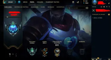 Conta Lol platina 1, 65 skins, 122 campeões