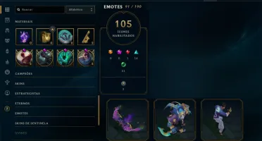 Conta LOL - 77 skins + 105 champs (email não confirmado)