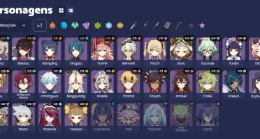 CONTA GENSHIN AR57 12 PERSONAGENS 5*