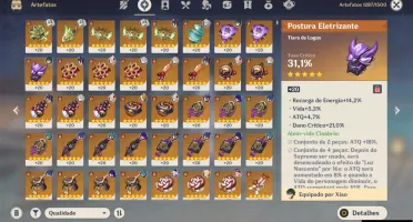 Conta END GAME, Muitos T5 AR 60, 205 artefatos nivel 20