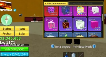 vende-se conta de blox fruit lv 2550 a 1000 ou 5 contas nova