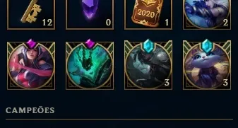 Vendo conta lol 254 skins 9k de rp