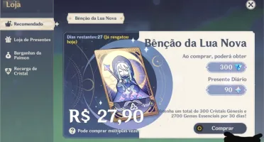 Conta genshin ar10 , tartaglia/chield e lança de jade