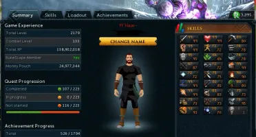 Conta Runescape 133 combat. T80, 25M