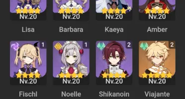 Kazuha e Childe Rank 20