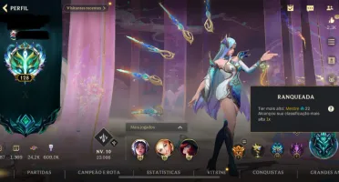 Conta Wild Rift, 120 skins, nível 128