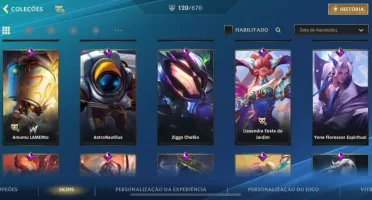 Conta Wild Rift, 120 skins, nível 128