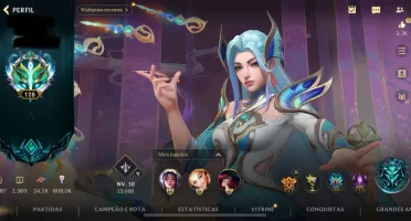 Conta Wild Rift, 120 skins, nível 128