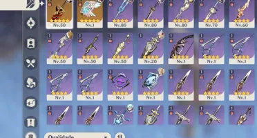 Ar50. Itto + chifres vermelhos, ayaka, Diluc e atlas
