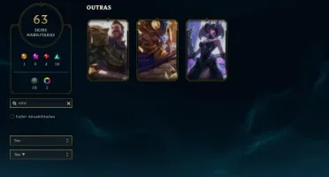 CONTA LOL TOP BARATINHA/ UNRANKED /63 SKINS
