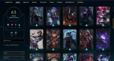 CONTA LOL TOP BARATINHA/ UNRANKED /63 SKINS