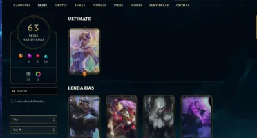 CONTA LOL TOP BARATINHA/ UNRANKED /63 SKINS