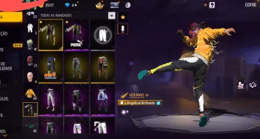 Conta free fire com angelical