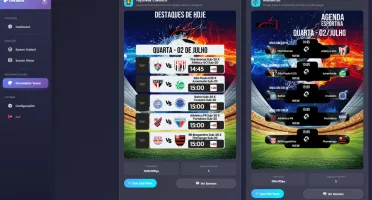 Gerador de banner de futebol com envio automatico