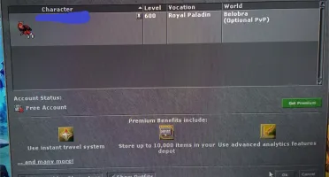 TIBIA RP 600 NONPVP, TRANSFER LIVRE