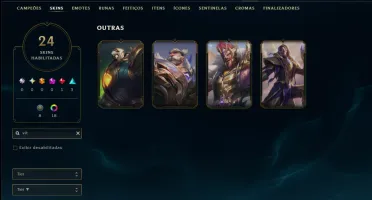 Diamante 4 com 100 Champs e 24 Skins
