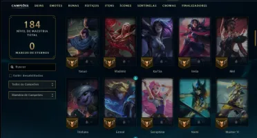 Diamante 4 com 100 Champs e 24 Skins