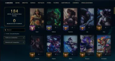 Diamante 4 com 100 Champs e 24 Skins