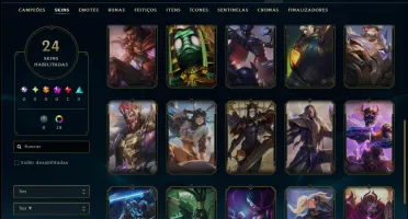 Diamante 4 com 100 Champs e 24 Skins
