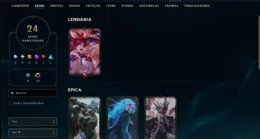 Diamante 4 com 100 Champs e 24 Skins