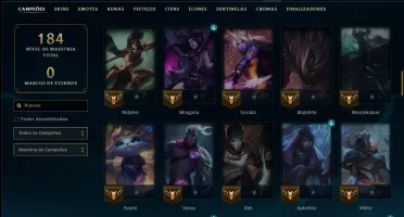 Diamante 4 com 100 Champs e 24 Skins