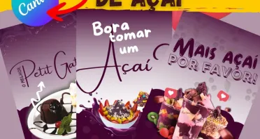 Pack Canva para Stories de Açaí: 10 Artes Editáveis