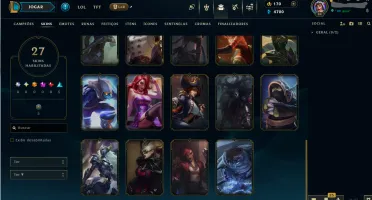 [League of Legends] Conta com 27 skins + 42 nos espólios
