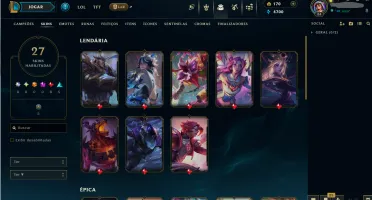 [League of Legends] Conta com 27 skins + 42 nos espólios