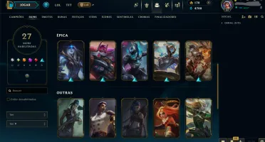 [League of Legends] Conta com 27 skins + 42 nos espólios