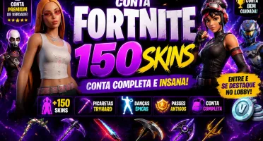 Conta Fortnite 150+ Skins | Passes Antigos | Pronta Pra Joga