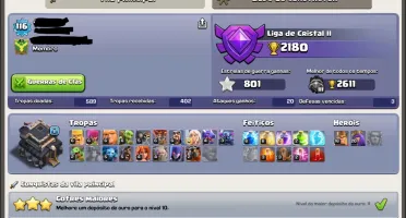 Clash of Clans cv9 full war 5838 gemas