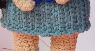 Boneca Bu Encantadora de Borboletas Amigurumi