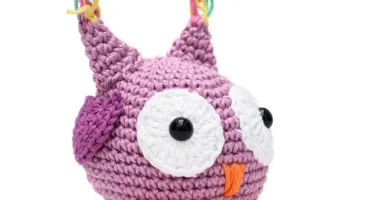 Coruja Bola em amigurumi