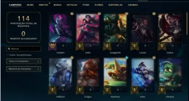 Conta prata 4 com 46 Champs e 23 Skins + 1 Fragmento